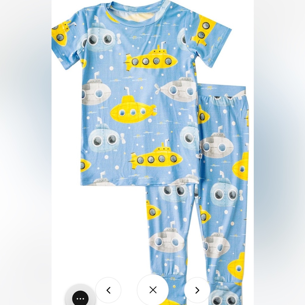 Little Bum Bums Size 7/8 NWT 2 piece Set Yellow Bumarine